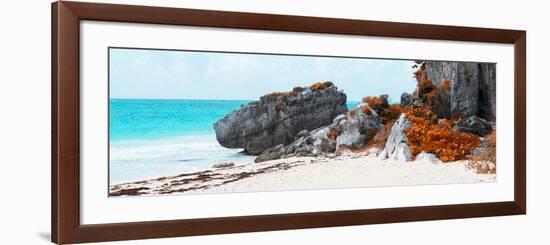 ¡Viva Mexico! Panoramic Collection - Caribbean Coastline in Tulum III-Philippe Hugonnard-Framed Photographic Print