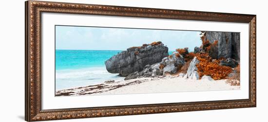 ¡Viva Mexico! Panoramic Collection - Caribbean Coastline in Tulum III-Philippe Hugonnard-Framed Photographic Print