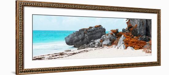 ¡Viva Mexico! Panoramic Collection - Caribbean Coastline in Tulum III-Philippe Hugonnard-Framed Photographic Print