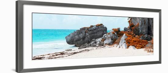 ¡Viva Mexico! Panoramic Collection - Caribbean Coastline in Tulum III-Philippe Hugonnard-Framed Photographic Print