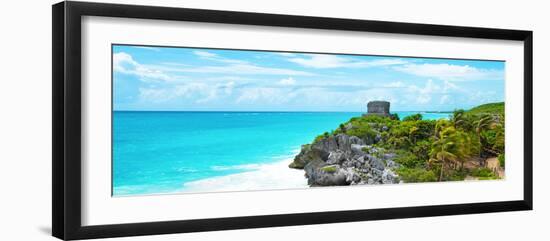 ¡Viva Mexico! Panoramic Collection - Caribbean Coastline in Tulum IX-Philippe Hugonnard-Framed Photographic Print