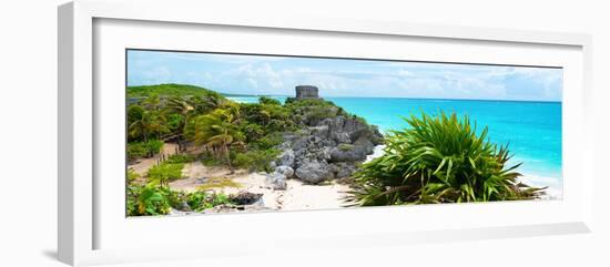 ¡Viva Mexico! Panoramic Collection - Caribbean Coastline in Tulum VI-Philippe Hugonnard-Framed Photographic Print