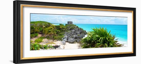 ¡Viva Mexico! Panoramic Collection - Caribbean Coastline in Tulum VI-Philippe Hugonnard-Framed Photographic Print