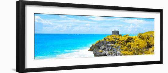 ¡Viva Mexico! Panoramic Collection - Caribbean Coastline in Tulum XI-Philippe Hugonnard-Framed Photographic Print