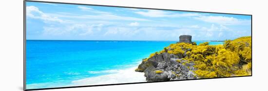 ¡Viva Mexico! Panoramic Collection - Caribbean Coastline in Tulum XI-Philippe Hugonnard-Mounted Photographic Print