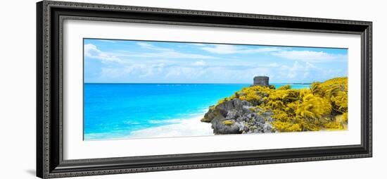 ¡Viva Mexico! Panoramic Collection - Caribbean Coastline in Tulum XI-Philippe Hugonnard-Framed Photographic Print