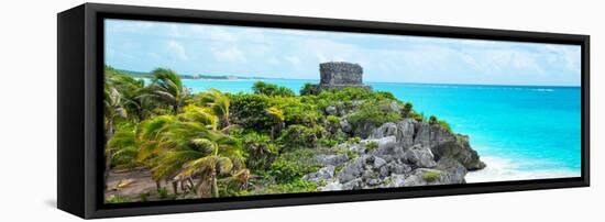 ¡Viva Mexico! Panoramic Collection - Caribbean Coastline in Tulum XII-Philippe Hugonnard-Framed Premier Image Canvas