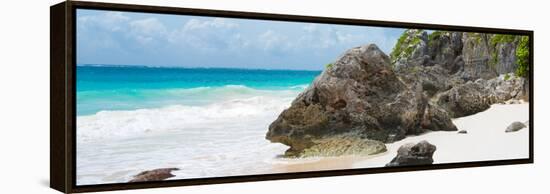 ?Viva Mexico! Panoramic Collection - Caribbean Coastline - Tulum IV-Philippe Hugonnard-Framed Premier Image Canvas