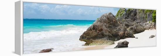 ?Viva Mexico! Panoramic Collection - Caribbean Coastline - Tulum IV-Philippe Hugonnard-Framed Premier Image Canvas