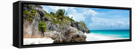 ?Viva Mexico! Panoramic Collection - Caribbean Coastline - Tulum VI-Philippe Hugonnard-Framed Premier Image Canvas