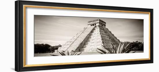 ¡Viva Mexico! Panoramic Collection - Chichen Itza Pyramid II-Philippe Hugonnard-Framed Photographic Print