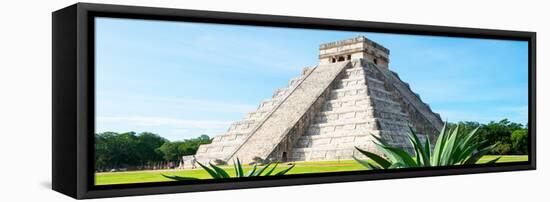 ¡Viva Mexico! Panoramic Collection - Chichen Itza Pyramid-Philippe Hugonnard-Framed Premier Image Canvas