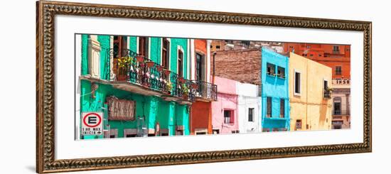 ¡Viva Mexico! Panoramic Collection - Colorful City Guanajuato-Philippe Hugonnard-Framed Photographic Print