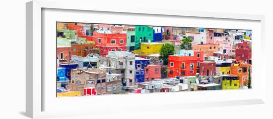 ¡Viva Mexico! Panoramic Collection - Colorful Cityscape Guanajuato II-Philippe Hugonnard-Framed Photographic Print