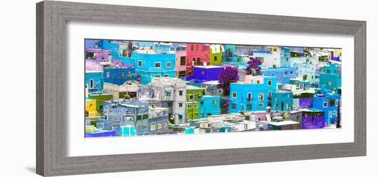 ¡Viva Mexico! Panoramic Collection - Colorful Cityscape Guanajuato III-Philippe Hugonnard-Framed Photographic Print
