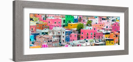 ¡Viva Mexico! Panoramic Collection - Colorful Cityscape Guanajuato IV-Philippe Hugonnard-Framed Photographic Print