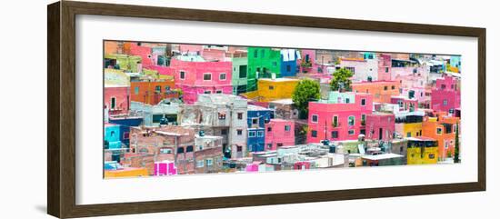 ¡Viva Mexico! Panoramic Collection - Colorful Cityscape Guanajuato IV-Philippe Hugonnard-Framed Photographic Print