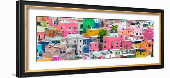 ¡Viva Mexico! Panoramic Collection - Colorful Cityscape Guanajuato IV-Philippe Hugonnard-Framed Photographic Print