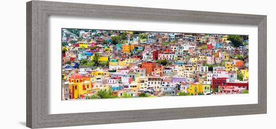 ¡Viva Mexico! Panoramic Collection - Colorful Cityscape Guanajuato VI-Philippe Hugonnard-Framed Photographic Print