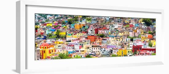 ¡Viva Mexico! Panoramic Collection - Colorful Cityscape Guanajuato VI-Philippe Hugonnard-Framed Photographic Print