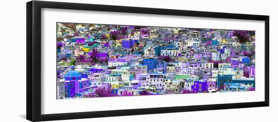 ¡Viva Mexico! Panoramic Collection - Colorful Cityscape Guanajuato VII-Philippe Hugonnard-Framed Photographic Print