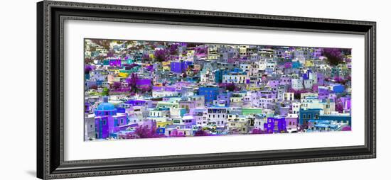 ¡Viva Mexico! Panoramic Collection - Colorful Cityscape Guanajuato VII-Philippe Hugonnard-Framed Photographic Print