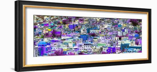 ¡Viva Mexico! Panoramic Collection - Colorful Cityscape Guanajuato VII-Philippe Hugonnard-Framed Photographic Print