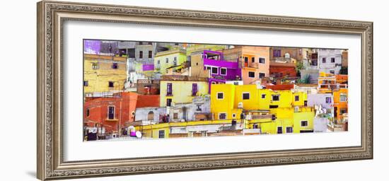 ¡Viva Mexico! Panoramic Collection - Colorful Cityscape Guanajuato XI-Philippe Hugonnard-Framed Photographic Print