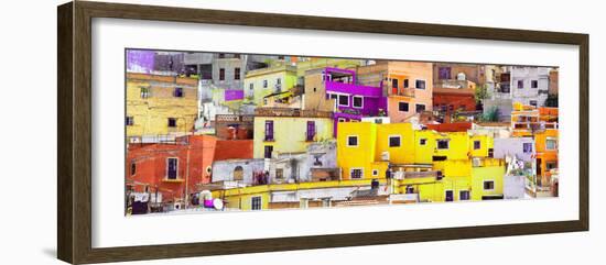 ¡Viva Mexico! Panoramic Collection - Colorful Cityscape Guanajuato XI-Philippe Hugonnard-Framed Photographic Print