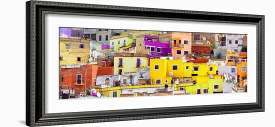 ¡Viva Mexico! Panoramic Collection - Colorful Cityscape Guanajuato XI-Philippe Hugonnard-Framed Photographic Print