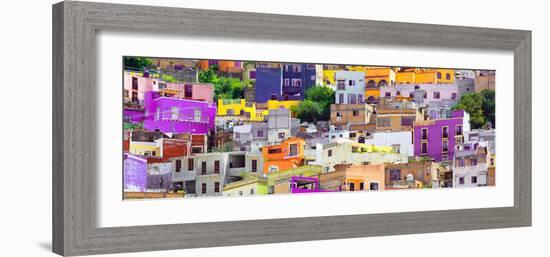 ¡Viva Mexico! Panoramic Collection - Colorful Cityscape Guanajuato XII-Philippe Hugonnard-Framed Photographic Print