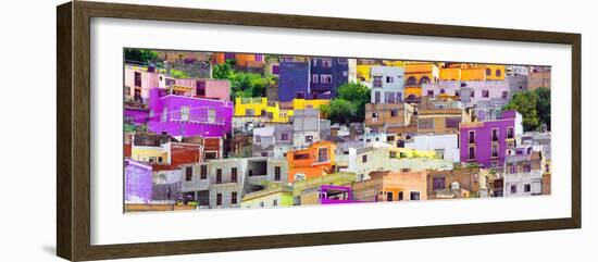 ¡Viva Mexico! Panoramic Collection - Colorful Cityscape Guanajuato XII-Philippe Hugonnard-Framed Photographic Print