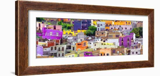 ¡Viva Mexico! Panoramic Collection - Colorful Cityscape Guanajuato XII-Philippe Hugonnard-Framed Photographic Print