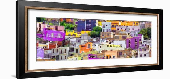 ¡Viva Mexico! Panoramic Collection - Colorful Cityscape Guanajuato XII-Philippe Hugonnard-Framed Photographic Print