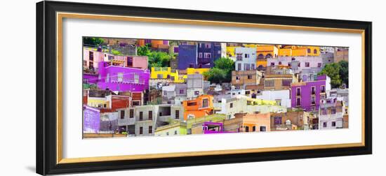 ¡Viva Mexico! Panoramic Collection - Colorful Cityscape Guanajuato XII-Philippe Hugonnard-Framed Photographic Print