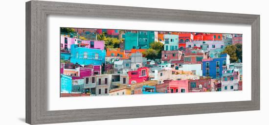 ¡Viva Mexico! Panoramic Collection - Colorful Cityscape Guanajuato XIV-Philippe Hugonnard-Framed Photographic Print