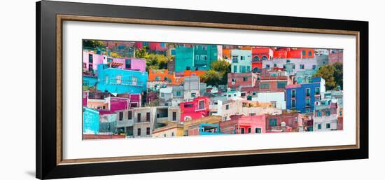 ¡Viva Mexico! Panoramic Collection - Colorful Cityscape Guanajuato XIV-Philippe Hugonnard-Framed Photographic Print