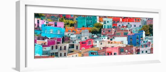 ¡Viva Mexico! Panoramic Collection - Colorful Cityscape Guanajuato XIV-Philippe Hugonnard-Framed Photographic Print