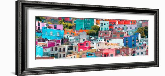 ¡Viva Mexico! Panoramic Collection - Colorful Cityscape Guanajuato XIV-Philippe Hugonnard-Framed Photographic Print