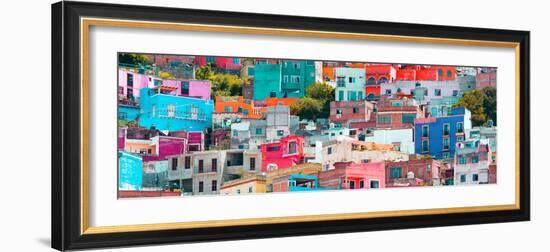 ¡Viva Mexico! Panoramic Collection - Colorful Cityscape Guanajuato XIV-Philippe Hugonnard-Framed Photographic Print