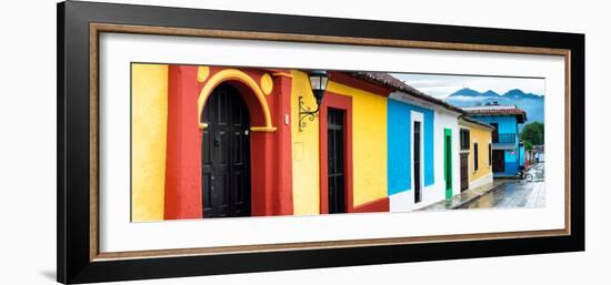 ¡Viva Mexico! Panoramic Collection - Colorful Street Scene San Cristobal de Las Casas-Philippe Hugonnard-Framed Photographic Print