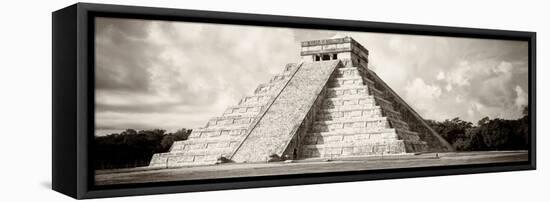 ¡Viva Mexico! Panoramic Collection - El Castillo Pyramid - Chichen Itza V-Philippe Hugonnard-Framed Premier Image Canvas