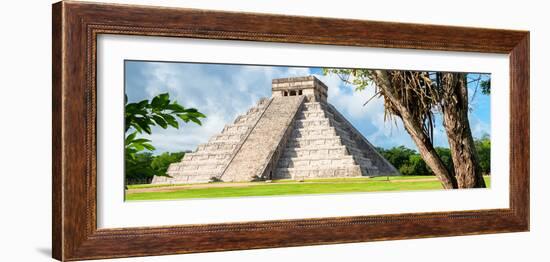 ¡Viva Mexico! Panoramic Collection - El Castillo Pyramid - Chichen Itza VII-Philippe Hugonnard-Framed Photographic Print