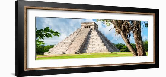 ¡Viva Mexico! Panoramic Collection - El Castillo Pyramid - Chichen Itza VII-Philippe Hugonnard-Framed Photographic Print