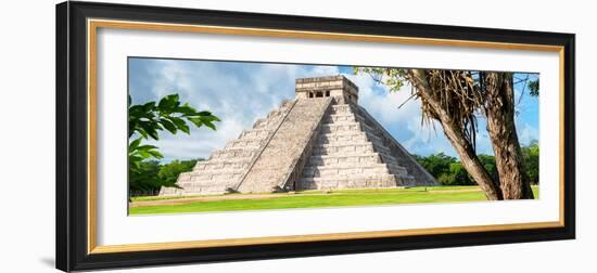 ¡Viva Mexico! Panoramic Collection - El Castillo Pyramid - Chichen Itza VII-Philippe Hugonnard-Framed Photographic Print