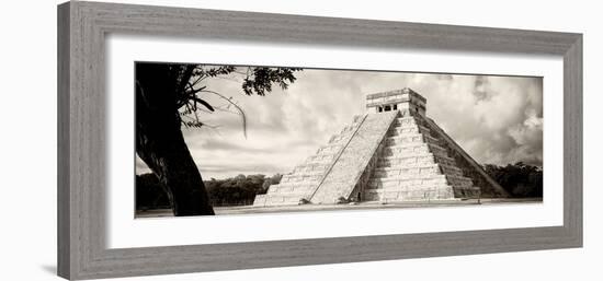 ¡Viva Mexico! Panoramic Collection - El Castillo Pyramid - Chichen Itza XI-Philippe Hugonnard-Framed Photographic Print