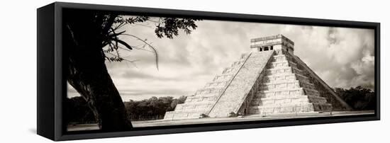 ¡Viva Mexico! Panoramic Collection - El Castillo Pyramid - Chichen Itza XI-Philippe Hugonnard-Framed Premier Image Canvas
