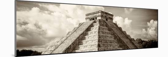 ¡Viva Mexico! Panoramic Collection - El Castillo Pyramid in Chichen Itza I-Philippe Hugonnard-Mounted Photographic Print