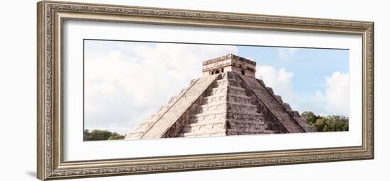 ¡Viva Mexico! Panoramic Collection - El Castillo Pyramid in Chichen Itza II-Philippe Hugonnard-Framed Photographic Print