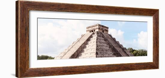 ¡Viva Mexico! Panoramic Collection - El Castillo Pyramid in Chichen Itza II-Philippe Hugonnard-Framed Photographic Print